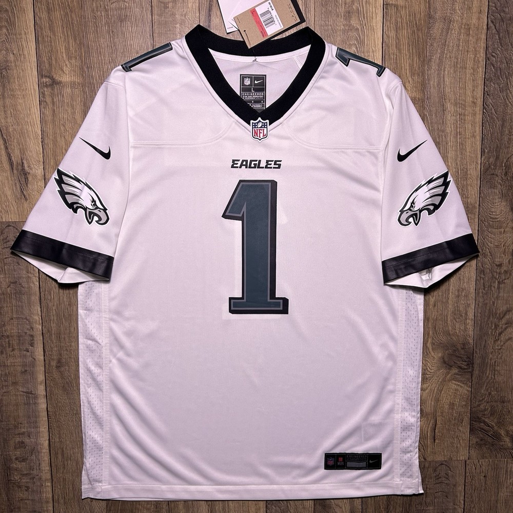 NWT Philadelphia Eagles Jalen Hurts Nike Authentic White Game Jersey Men L $130