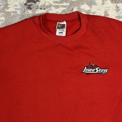 Vintage Iowa State Cyclones Sweatshirt Adult Sz L Red Fruit Of The Loom Stitched