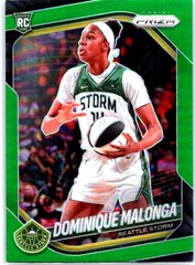 2025 Panini Prizm WNBA #116 Dominique Malonga Green Prizms