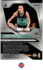 2024 Panini Prizm WNBA #104 Ivana Dojkic Ice Orange Prizms