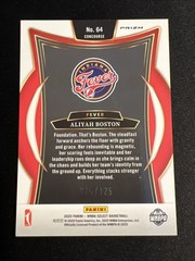 2025 WNBA Panini Select – Aliyah Boston Blue Disco #75/125 Indiana Fever