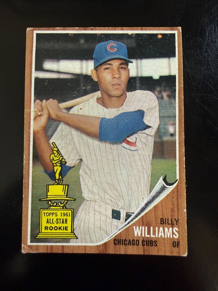 Billy Williams 1962 Topps #288 – Chicago Cubs Rookie Cup VG+ SMALL CREASE TOP