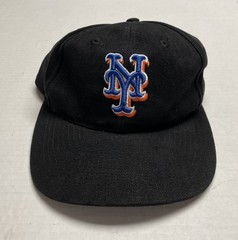 Vintage New York Mets Fox Sports Net SnapBack Hat MLB NY Black Promo
