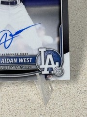 2025 Bowman Draft Aidan West 1st Auto Los Angeles Dodgers CPA-AWE
