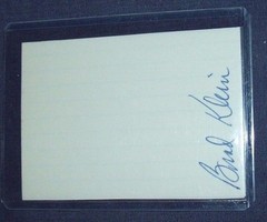 NHRA Pro Stock Driver Brad Klein Hand Signed Index Card