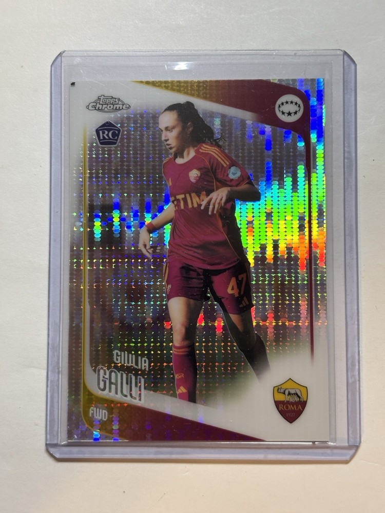 Giulia Galli 2025-26 Topps Chrome Women’s UEFA Pulsar Refractor Rookie #40 Roma