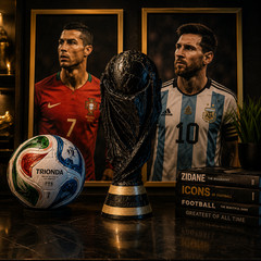 FIFA World Cup Trophy Replica 3D – Gloss Black Collectible Edition | 7.9