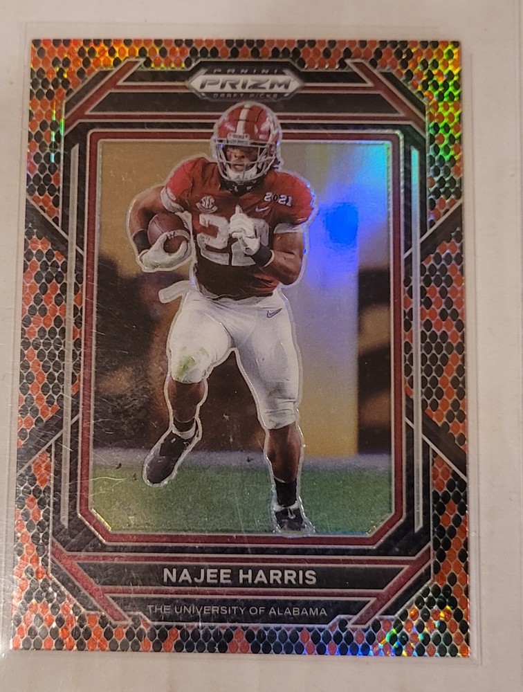 2023 Panini Prizim Draft Picks Najee Harris #79 RED & BLACK SNAKE SKIN PRIZM