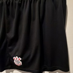 Corinthians Paulista Soccer Shorts Black w/ Embroidered Club Crest