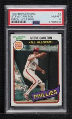 1980 Topps Burger King Pitch Hit & Run Restaurant Steve Carlton #2 HOF 0lr5