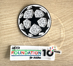 UEFA Champions League Starball + Foundation Patch Badge Set UCL