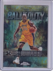 Shaquille O&rsquo;Neal 2025-26 Topps Chrome Ball Of Duty Yellow Refractor /275 #BD-18