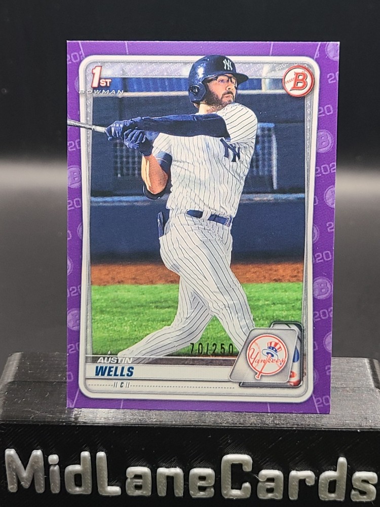 2020 Bowman Austin Wells #BD-56 Purple /250 Yankees