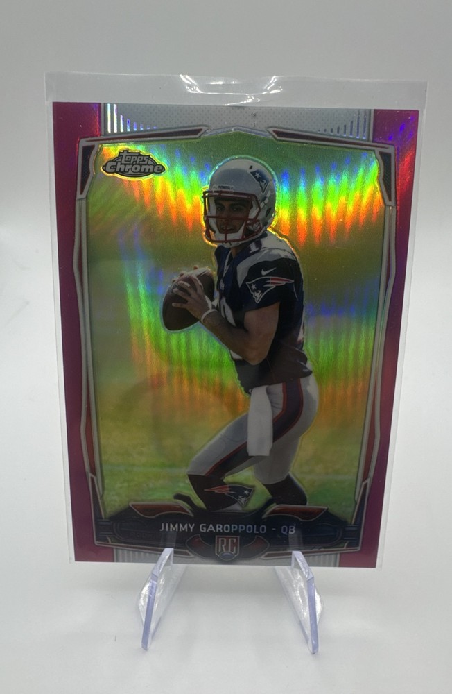 2014 Topps Chrome – Jimmy Garoppolo #150 BCA Pink Refractor /399 (RC)