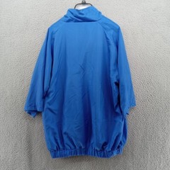 NY Mets Shirt Mens Large Blue 3/4 Sleeve 1/2 Zip Mesh Lined Pullover Windbreaker
