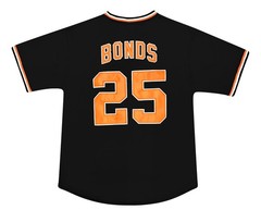 Barry Bonds 1982 San Francisco Giants Cooperstown Men&rsquo;s Road Black Jersey (L-XL)