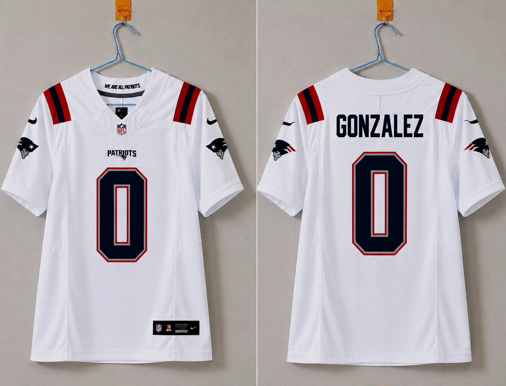 New England Patriots Football Jersey White/Navy/Red Brand new