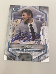 Joe Mack SIGNED 2021 Bowman Draft Chrome Draft Night Insert RC #BDN-3 IP AUTO