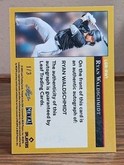 2025 Leaf Metal Orange Laser Refractor 1/3 Auto Ryan Waldschmidt LGR-RW1
