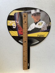 Hanshin Tigers Shinjyo 5 paper plastic fans Japanese baseball Japan game promo