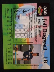 1992 TOPPS STADIUM CLUB JEFF BAGWELL #330