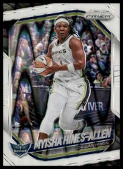 2025 Panini Prizm WNBA #96 Myisha Hines-Allen White Seismic Prizms