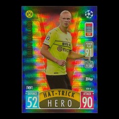 ERLING HAALAND BLACK GOLD HOLOFOIL 2021-22 Topps Hat-Trick Card – Norway