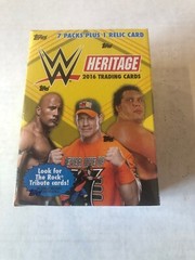 2016 Topps WWE Heritage Wrestling Factory Sealed Blaster Box 7 Packs 1 Relic