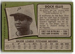 1971 Topps #2 Dock Ellis Pittsburgh Pirates Baseball