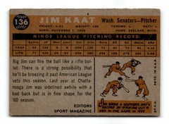 1960 Topps #136 Jim Kaat