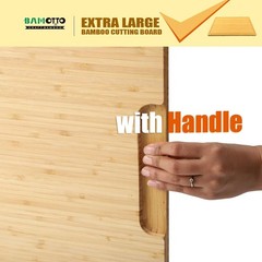 Extra Large 100% Organic Bamboo Cutting 24L x 18W, Flat Board