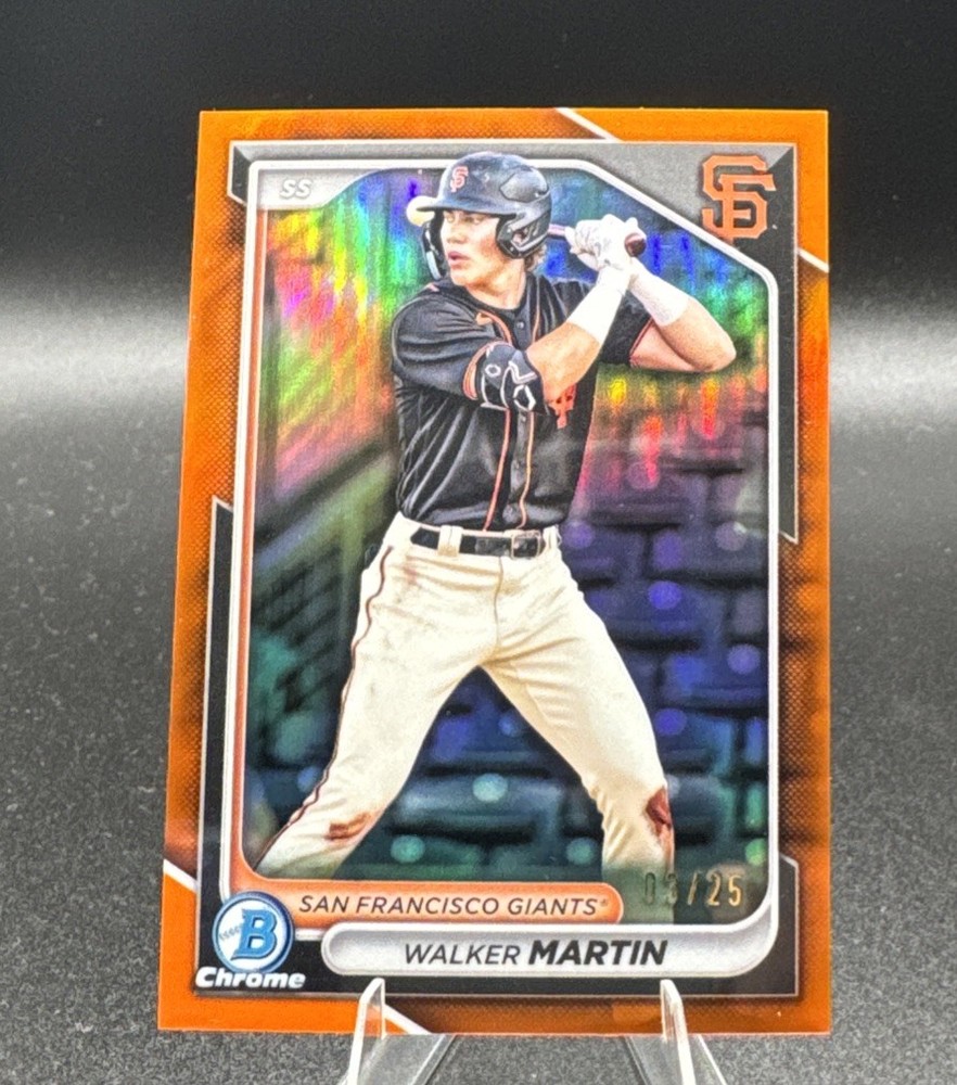 2024 Bowman Draft #BD-152 Walker Martin #/25 San Francisco Giants Orange