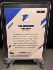 Leon Avdullahu Aqua /199 2025-26 Topps Chrome Bundesliga RC Hoffenheim