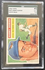 1956 Topps #167 Harry Dorvish White Back Rare WB. SGC 3.5 (45)–VG+