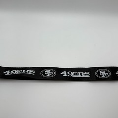 Pro Specialties Group NFL San Francisco 49ers Black Lanyard Keychain Id holder