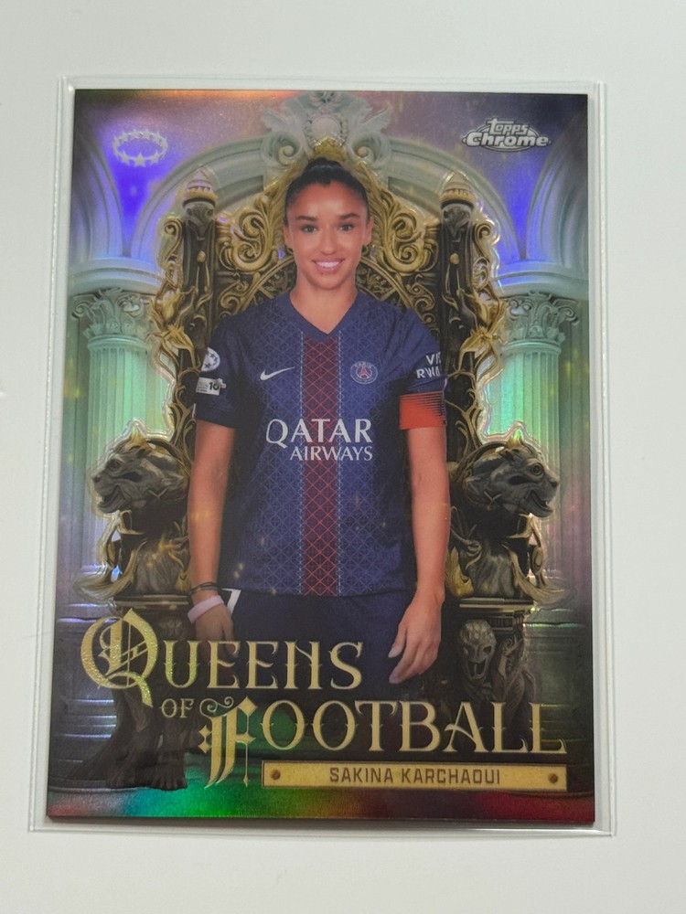 2025-26 Topps Chrome Women&rsquo;s UWCL Queens Of Football #20 Sakina Karchaoui