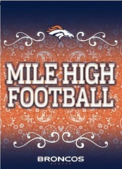 Denver Broncos Premium Double Sided Garden Flag Banner, 13×18 Inch, Display Pole