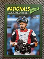 2026 Topps Heritage Keibert Ruiz Nationals Green Border #201 Baseball Card