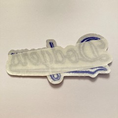 LOS ANGELES DODGERS Official MLB Iron-On Team Script Logo Jersey Sleeve Patch