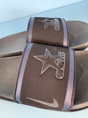 Nike Dallas Cowboys Black/Navy Blue OffCourt Slides Sandals Men’s Size 9