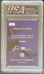 Tim Drew 2000 Just Minors Autograph #BA-46 Graded USA MINT+ 9.5 Kinston Indians