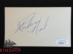 Richard Neal signed 3×5 Index Card JSA COA Jets Saints Football Auto I317
