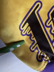 ProStandard Los Angeles Lakers Satin Jacket Mens Small Purple Square Lining NBA