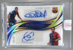 Thierry Henry Xavi Hernandez 2020 Panini Immaculate #D-HH Dual Auto 3/35