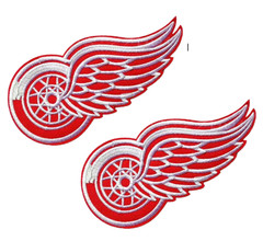 2 Pack Embroidered Vintage Patches of Detroit Red Wings NHL 4&Prime;W 2.75&Prime;H