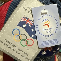 Olympics 2000 Australian Vintage Hat New Tag Red, And Navy Embroidered ￼