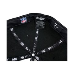 New Era LA Rams Black Blackout Log NF Logo 59 fifty Fitted Hat cap size 7 1/8