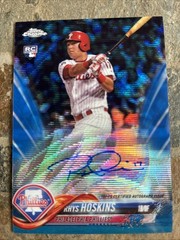 2018 Topps Chrome Rookie Autographs Rhys Hoskins #RA-RH Blue Refractor /150 (RC)