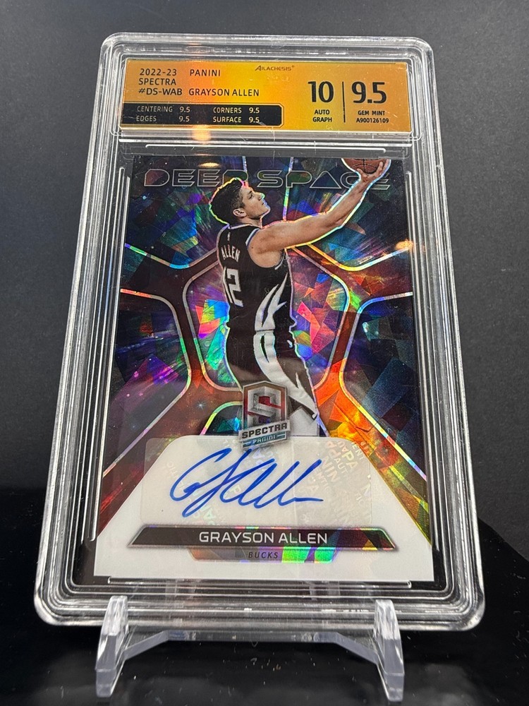 CZG95 – 2022-23 Panini Spectra – Grayson Allen #DS-WAB – Auto 1/49 – Graded 9.5