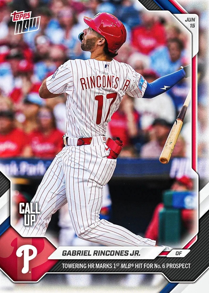 2026 MLB Topps NOW Gabriel Rincones Jr. HR Marks 1st MLB Hit #334